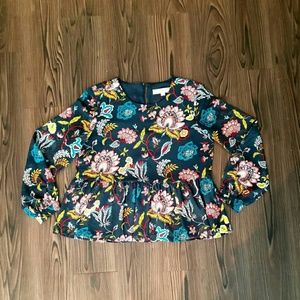 Peplum Floral Top